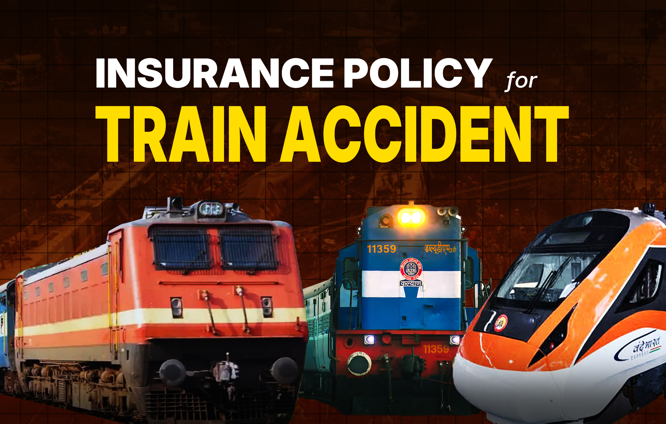 Thumbnail for a video about insurance policies related to train accidents.